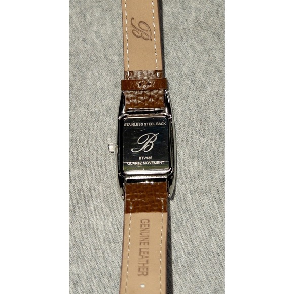 New Burgi Quartz Womens Watch BTV135‎ Brown Leather Strap 27mm Crystal Bling main image 13